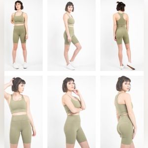 girlfriend collective - high rise bike shorts L